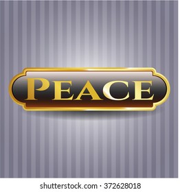Peace golden emblem or badge