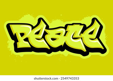 peace graffiti lettering typography art illustration