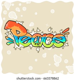 Peace graffiti vector