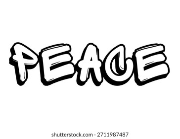 Peace graffiti word Vector fuente
Palabra de fuente del Vector en un fondo blanco