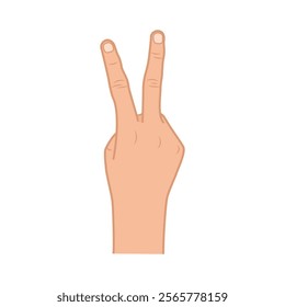peace hand gesture element illustration
