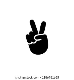 Peace hand gesture icon