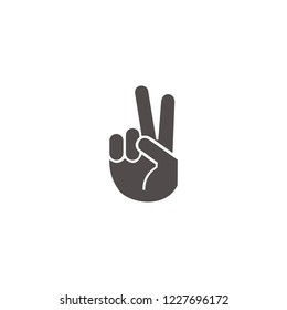 Peace hand gesture icon