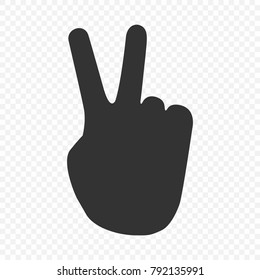 Peace hand gesture icon