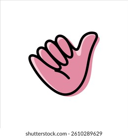 Peace Hand Gesture Icon on white  Background