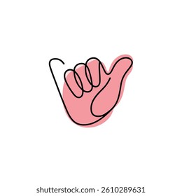 Peace Hand Gesture Icon on white  Background