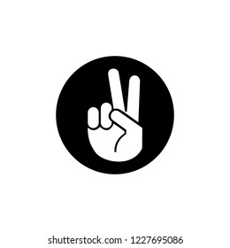Peace hand gesture symbol