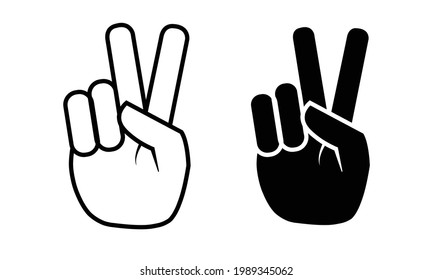 Friedenshandgeste, Vektorgrafik und Clipart