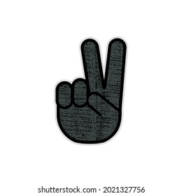 Peace, hand gesture vector icons , vector illustration