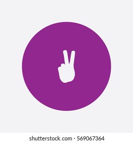 Peace Hand icon silhouette vector illustration

