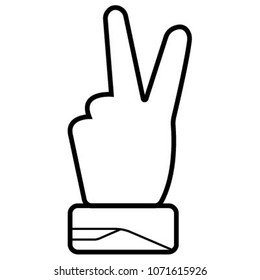 peace hand icon vector