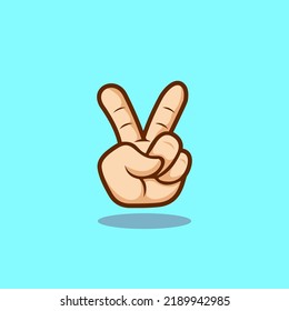 peace hand illustration vector graphic, good for icon, etc