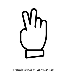 Peace Hand line icon , vector, pixel perfect, illustrator file