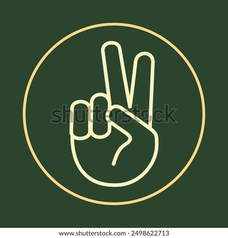 
Peace hand notable trendy icon beautiful abstract vector illustration artwork colorful design