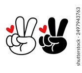 Peace hand sign peace sign vector