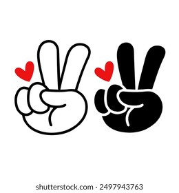 Peace hand sign peace sign vector