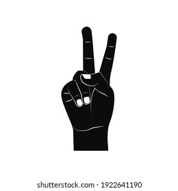 Peace Hand Sign Vector Graphics