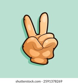 Peace Hand Sign Vector Illustration