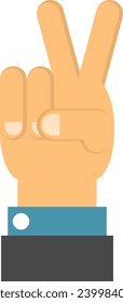 peace hand vector. hand, peace
