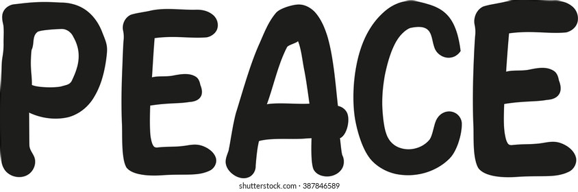 Peace handwritten