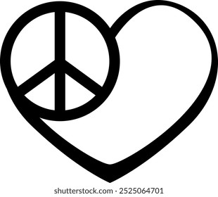 Peace Heart Digital EPs Vector graphics Archivo