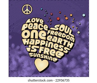 Peace heart graphic