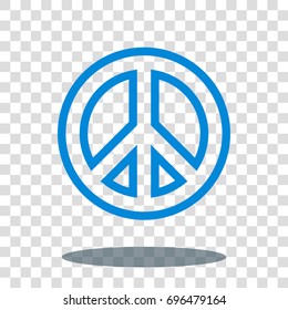 peace hippie antiwar icon vector isolated