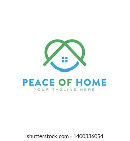 Peace of home logo. Vector illustration