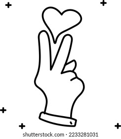 Peace and human rights line art icon hand drawn vector design