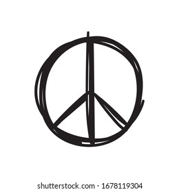 Peace icon doodle 