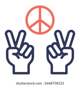 Elemento De Ícone De Paz Para Design E Vetor