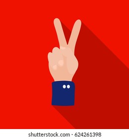 Peace icon in flat style isolated on white background. Patriot day symbol stock vector illustration.