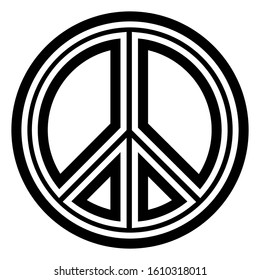 Peace icon. Geometric symbol. Isolated on with background. Vector eps 10