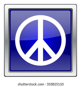 Peace icon. Internet button on white background. EPS10 vector.