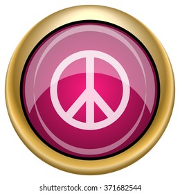 Peace icon. Internet button on white background. EPS10 vector.
