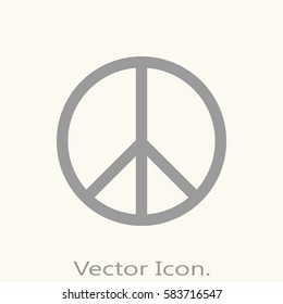 Peace icon isolated sign symbol and flat style for app, web and digital design. Vector illustration.