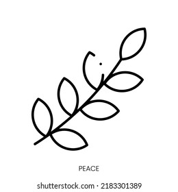 peace icon. Linear style sign isolated on white background. Vector illustration
