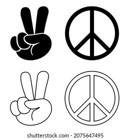 Peace icon. Love illustration sign. pacifist symbol or logo.