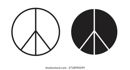 Icono de la paz para el App móvil, diseños editables