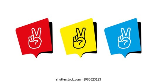 peace icon on white background