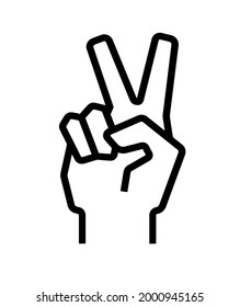 peace icon on white background