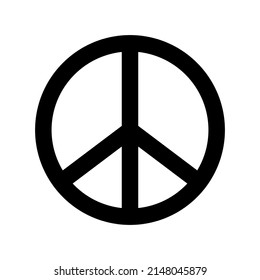 Peace icon on white background.