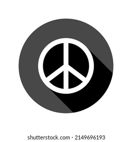 Icono de paz sobre fondo blanco.