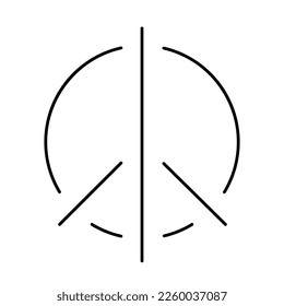 peace icon on white background, vector illustration.