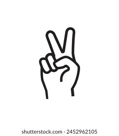 Peace-Symbol auf weißem Hintergrund