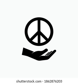 Peace Icon. Peaceful Symbol - Vector Logo Template.