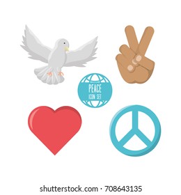 peace icon set