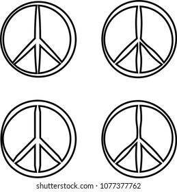Ilustración de vectores de conjunto de iconos de paz