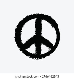 Peace icon sign vector logo template