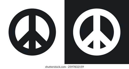 Peace icon symbol collection on white background.